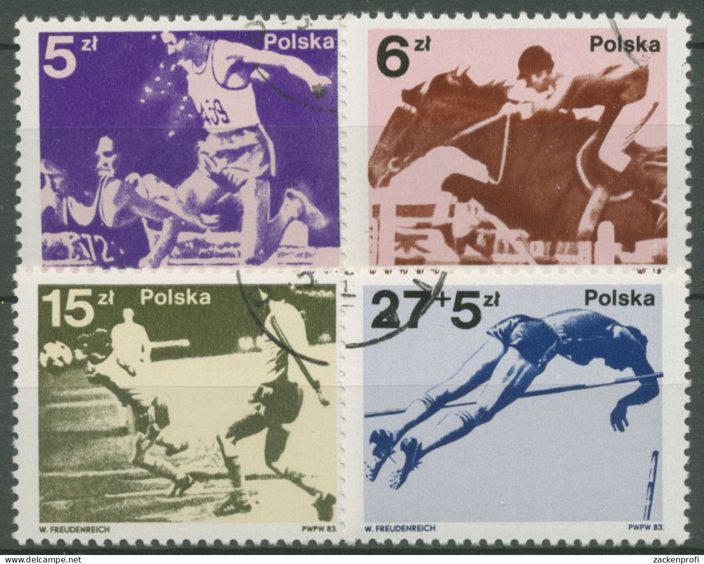 Polen 1983 Olympische Sommerspiele Moskau Medaillengewinner 2862/65 Gestempelt - Used Stamps