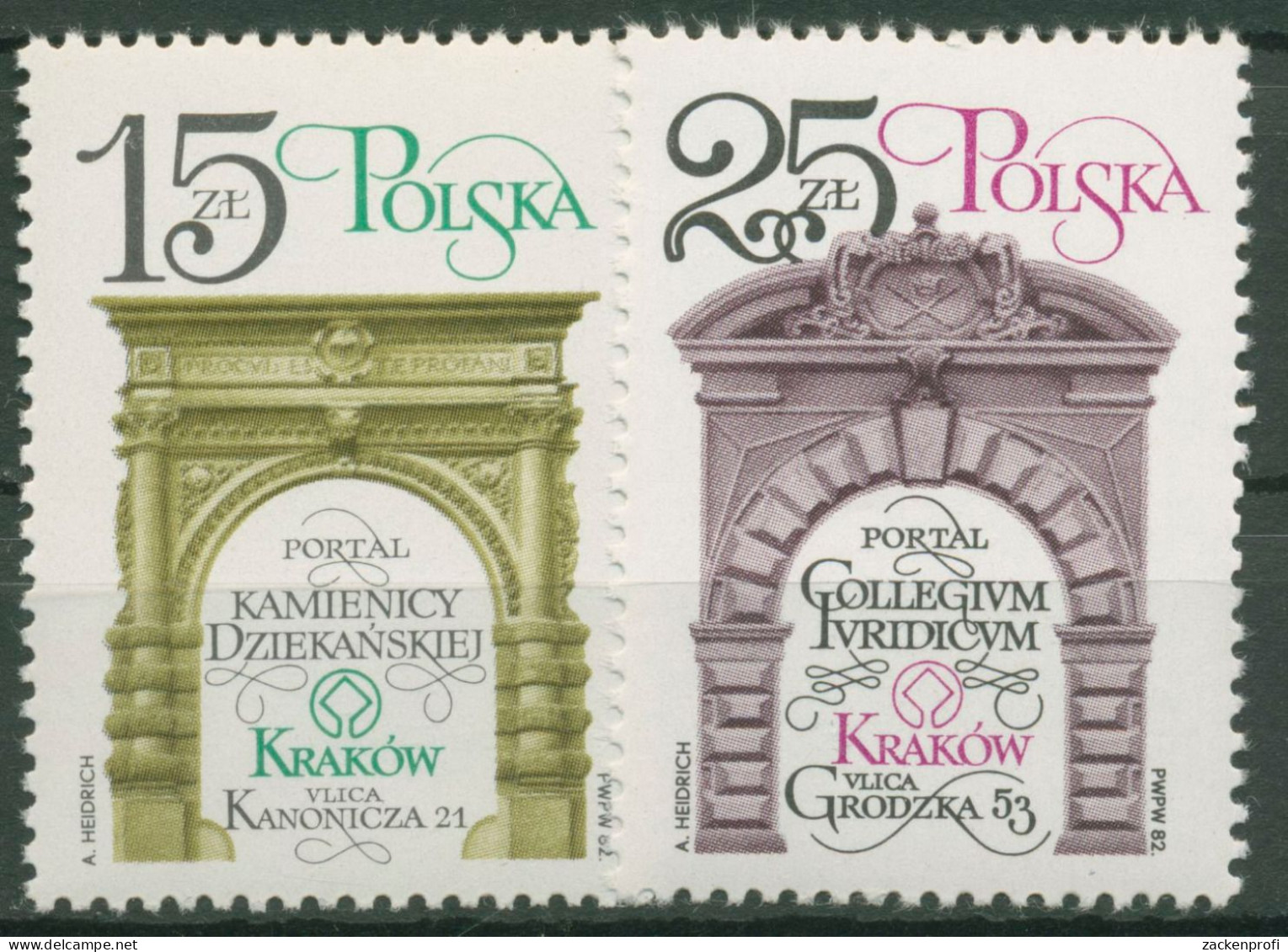 Polen 1982 Krakauer Baudenkmäler 2841/42 Postfrisch - Unused Stamps