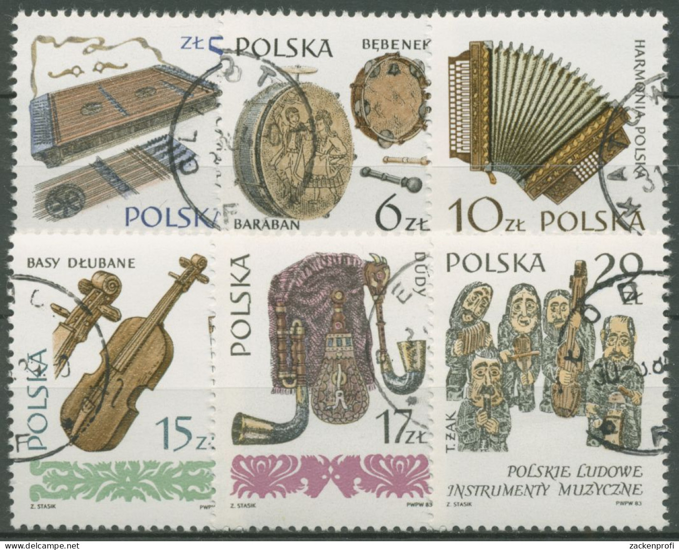 Polen 1984 Alte Musikinstrumente 2899/04 Gestempelt - Gebraucht