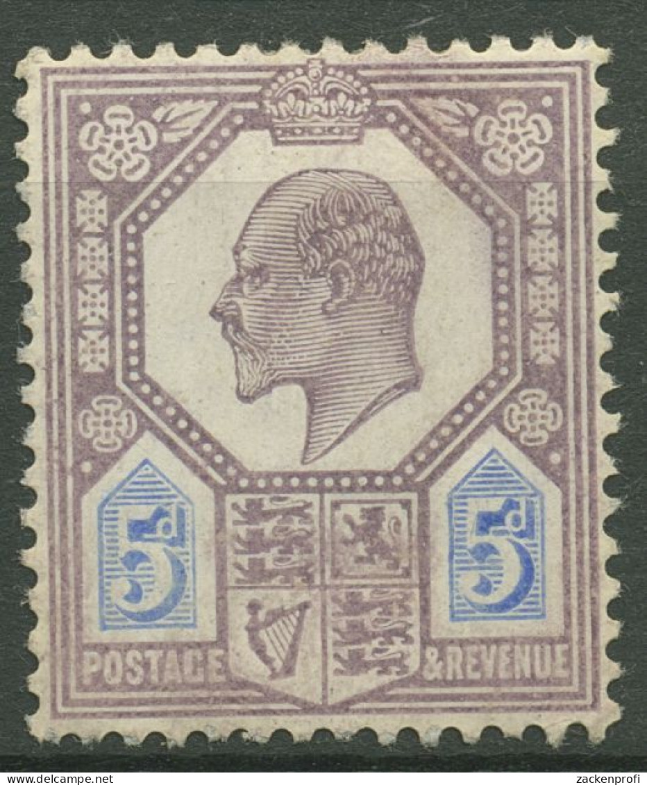 Großbritannien 1902 Köng Edward VII. 5 Pence, 110 Mit Falz - Unused Stamps