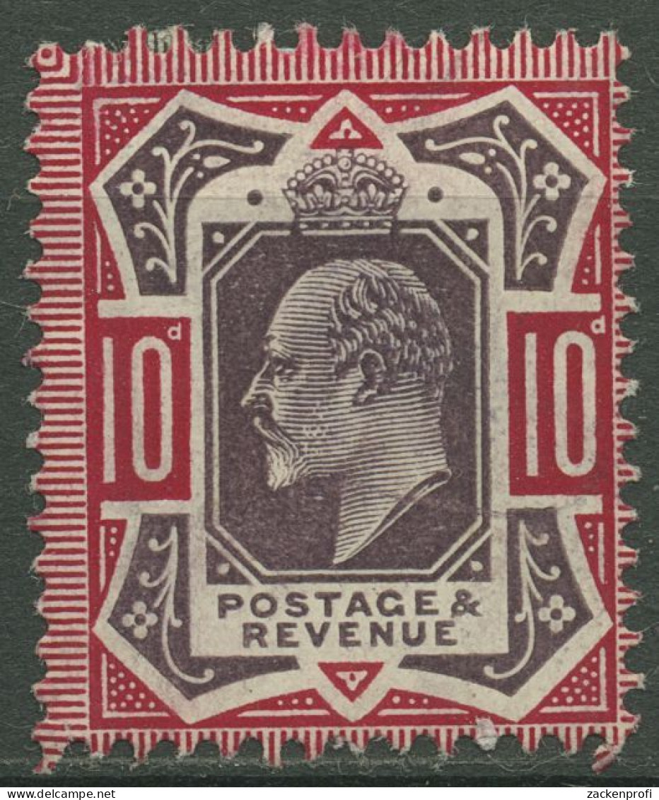 Großbritannien 1902 Köng Edward VII. 10 Pence, 113 Mit Falz, Haftstelle - Neufs