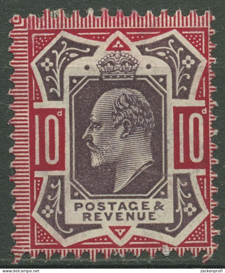 Großbritannien 1902 Köng Edward VII. 10 Pence, 113 Mit Falz, Haftstelle - Nuevos