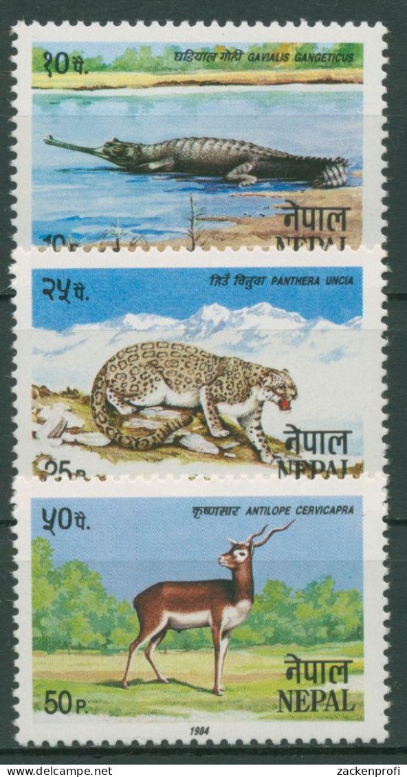 Nepal 1984 Tierschutz Leopard Antilope 444/46 Postfrisch - Nepal