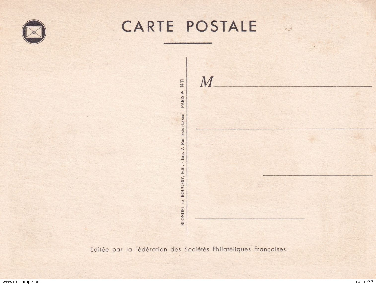 Journée Du Timbre 1957, Le Messager Des îles - Giornata Del Francobollo