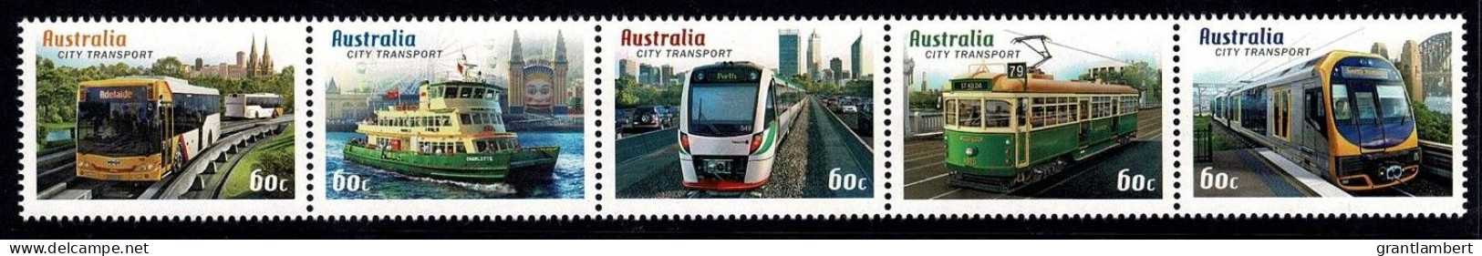 Australia 2012 Capital City Transport  Set As Strip Of 5 MNH - Mint Stamps