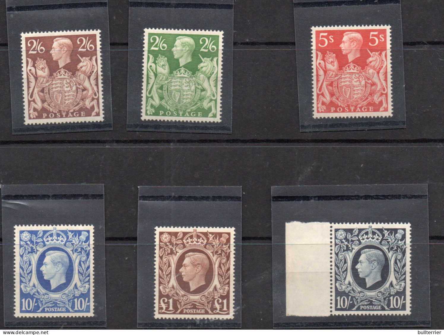 GREAT BRITAIN -1939-  KING GEORGE  VI HIGH VALUES SET OF  6 MINT NEVER HINGED  - Neufs