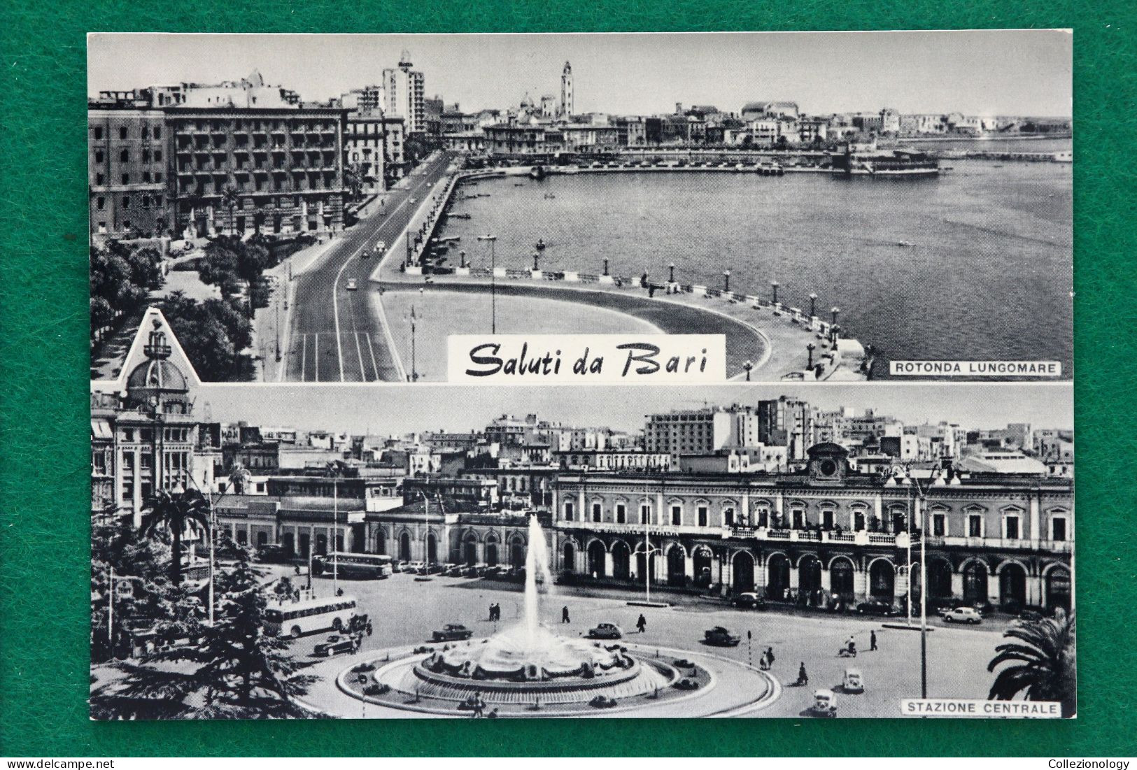 CARTOLINA POSTALE NON VIAGGIATA ANNI 50 BARI  PUGLIA ITALIA SALUTI DA BARI POSTCARD 0171 - Bari