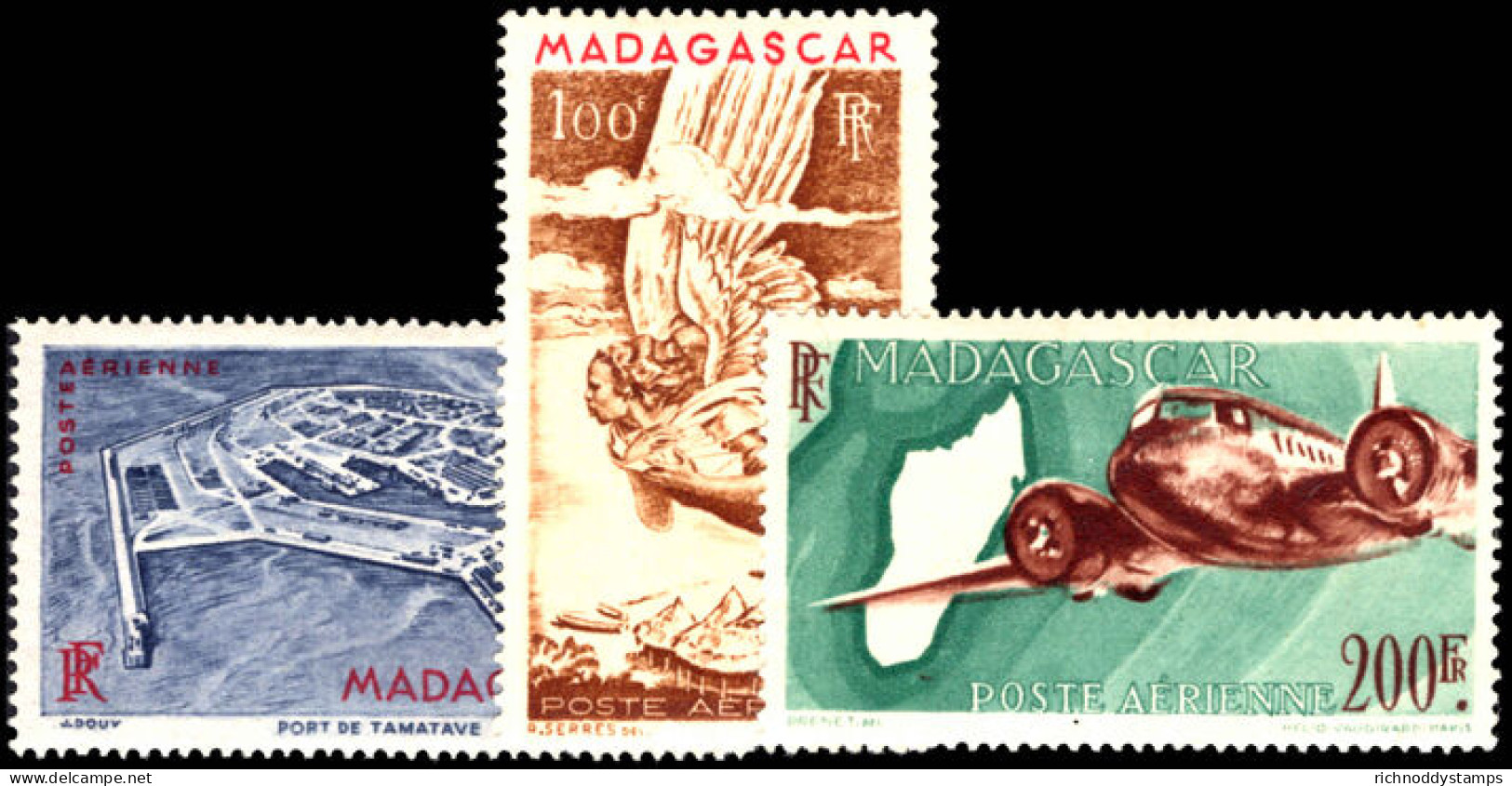 Madagascar 1946 Airs Lightly Mounted Mint. - Unused Stamps