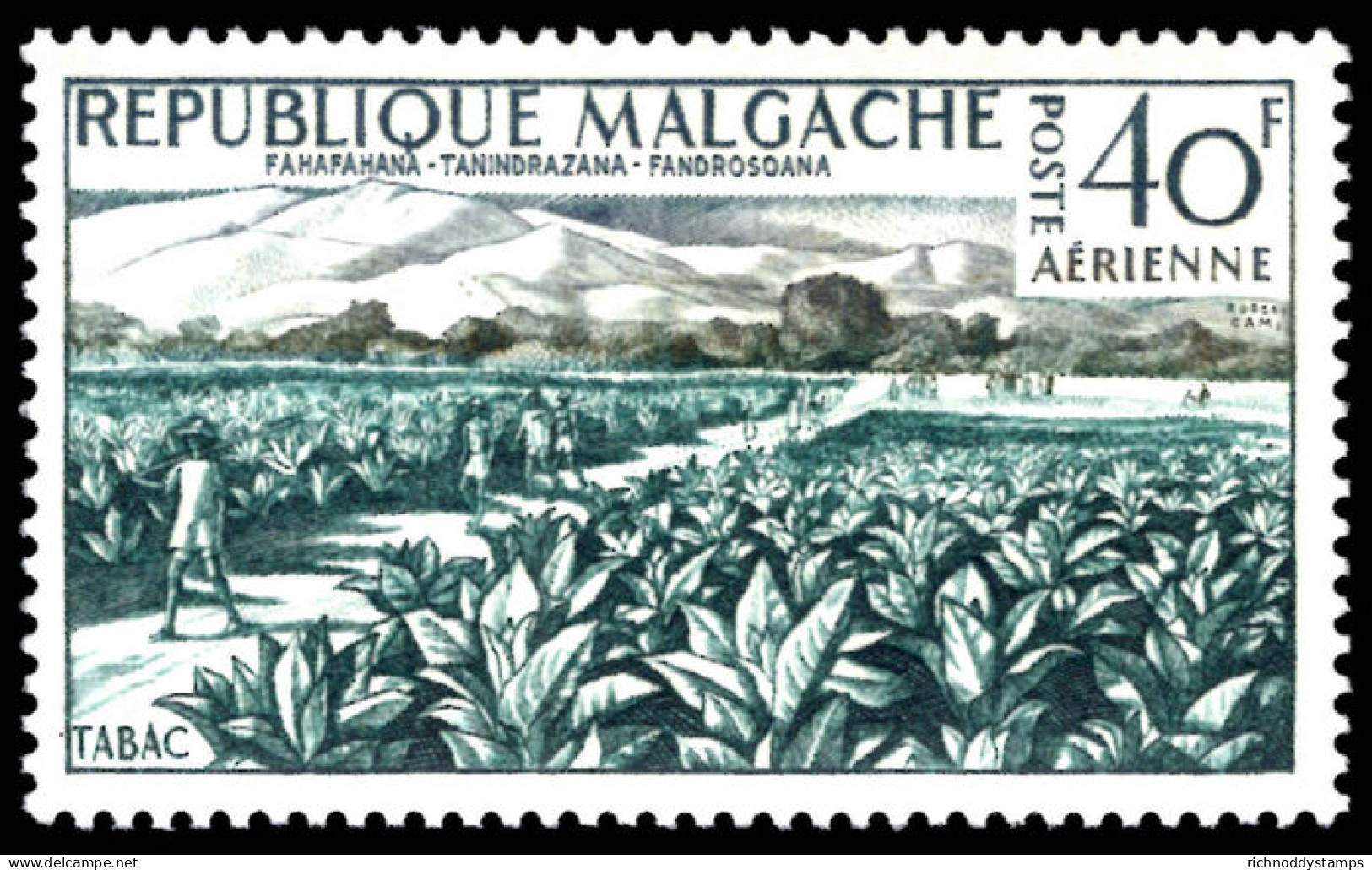 Madagascar 1960 40f Tobacco Plantation Unmounted Mint. - Ungebraucht