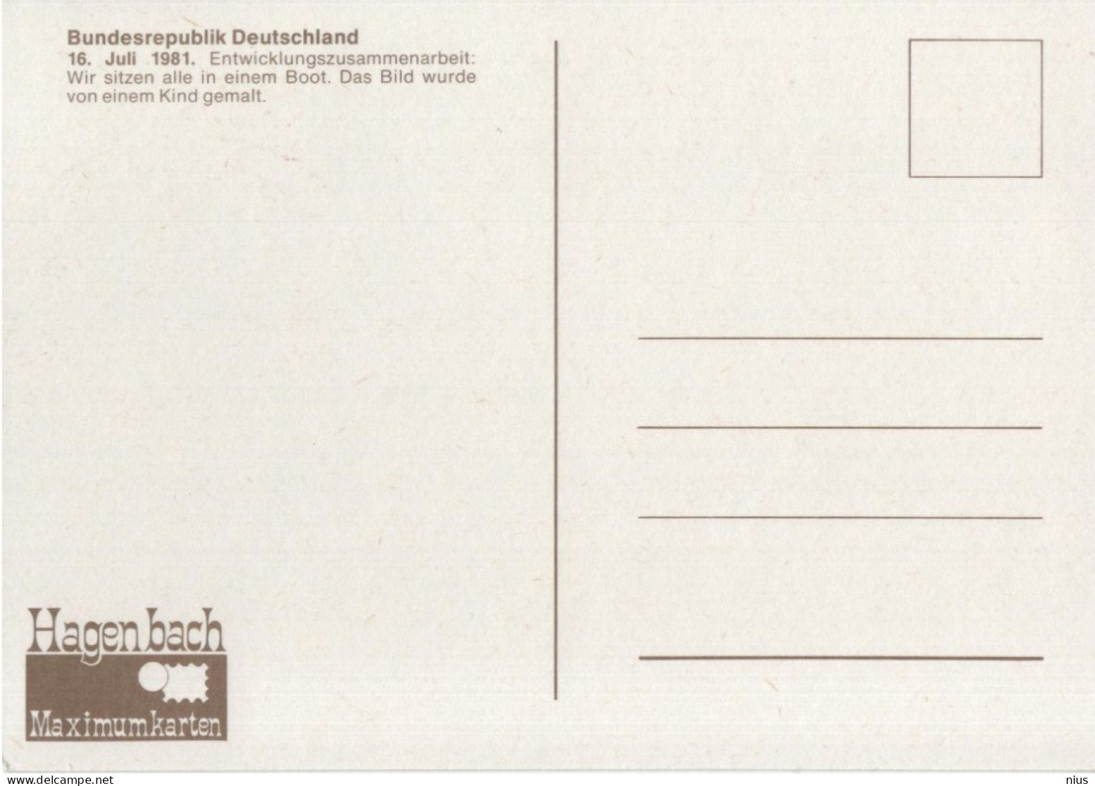 Germany Deutschland 1981 Maximum Card, Entwicklungszusammenarbeit, Development Cooperation, Canceled In Bonn - 1981-2000