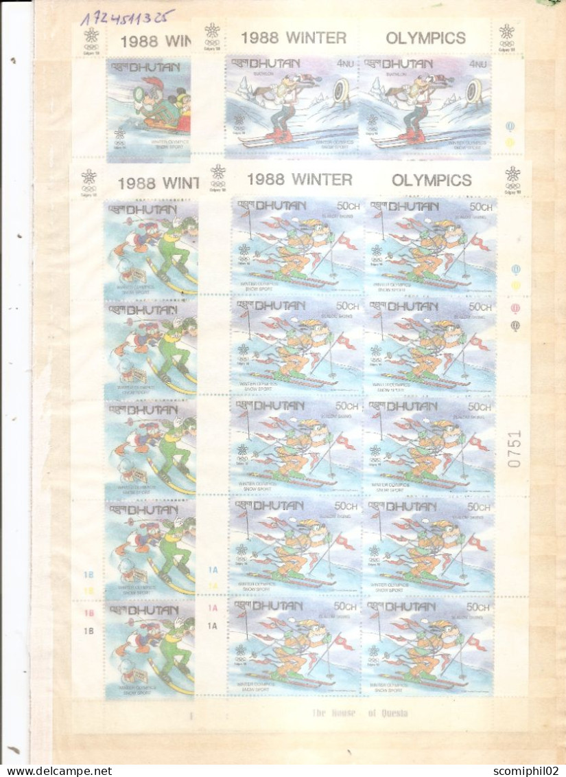 Disney  ( 782/785 En Feuilles XXX -MNH - Du Bhoutan  ) - Disney