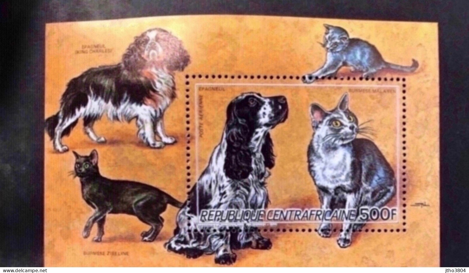 RÉPUBLIQUE Centrafricaine 1983 1 Bloc Neuf BF 85 MNH Dogs And CAts Of Central Africa - Rhinozerosse