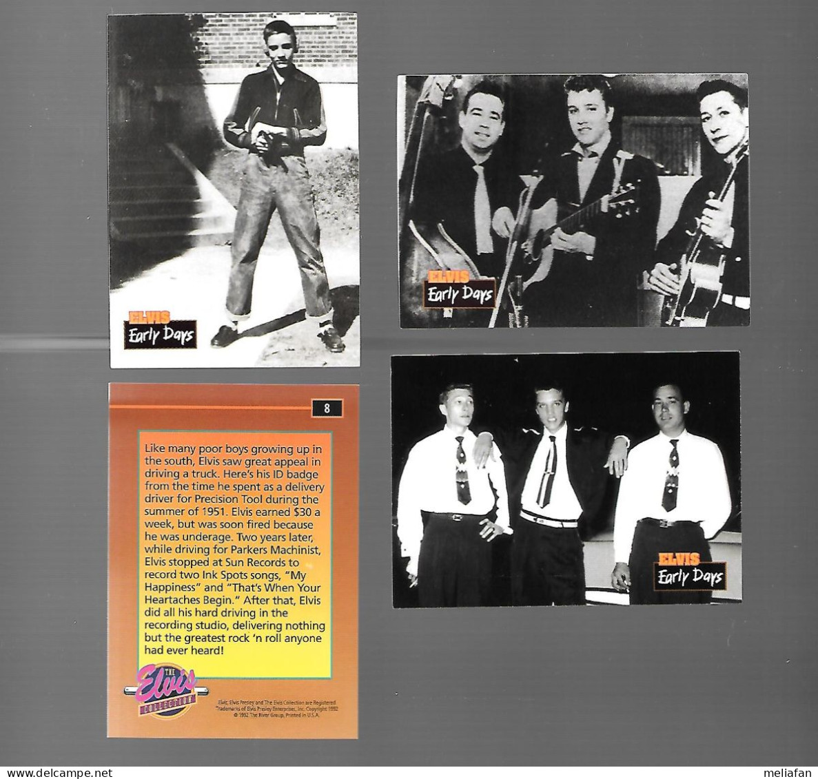 X741 - 3 CARTES FORMAT 9 X 6 CM - ELVIS PRESLEY COLLECTION - EDITION RIVER GROUP AUTRES CARTES DISPONIBLES - Autres & Non Classés