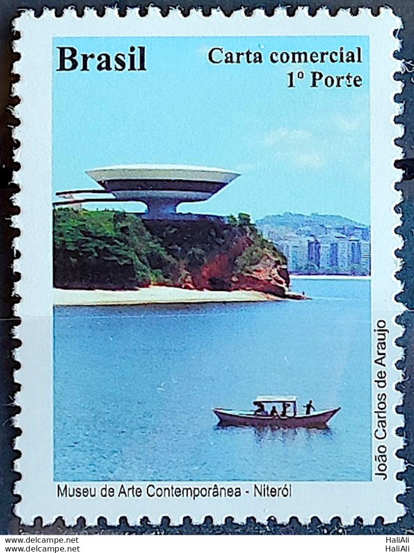 C 3047 Brazil Depersonalized Stamp Tourism Wonders Of Rio De Janeiro Tourism 2010 Museum Oscar Niemeyer Ship - Personalized Stamps