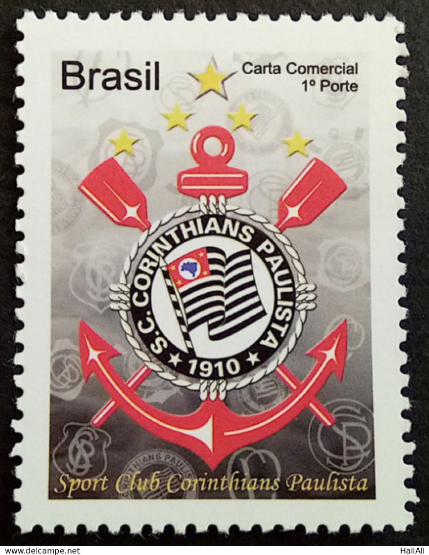 C 3030 Brazil Depersonalized Stamp Corinthians Football 2010 Vertical - Personalized Stamps