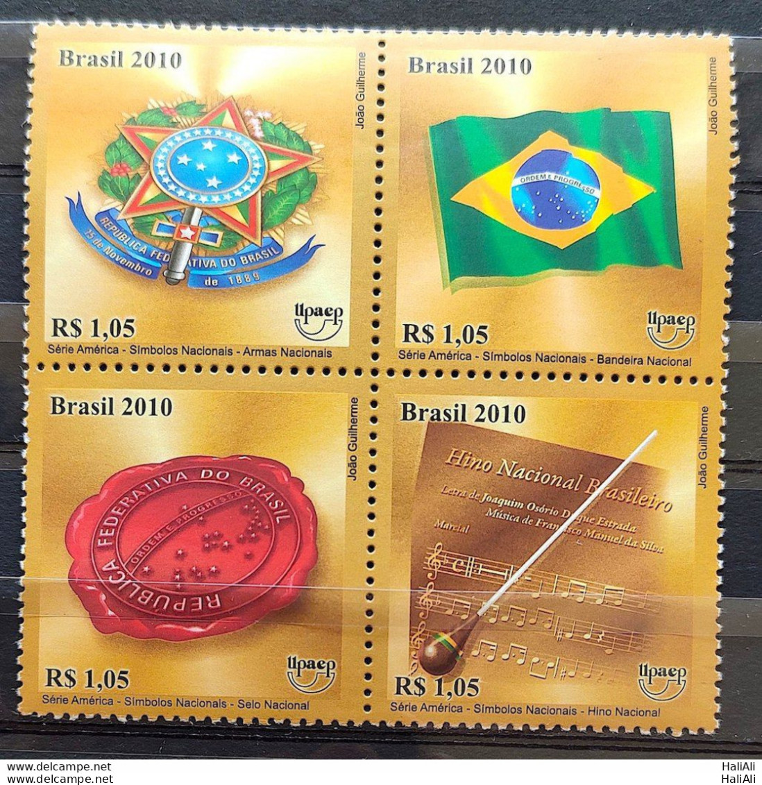 C 3031 Brazil Stamp National Symbols Flag Music Coat Of Arms 2010 - Nuevos