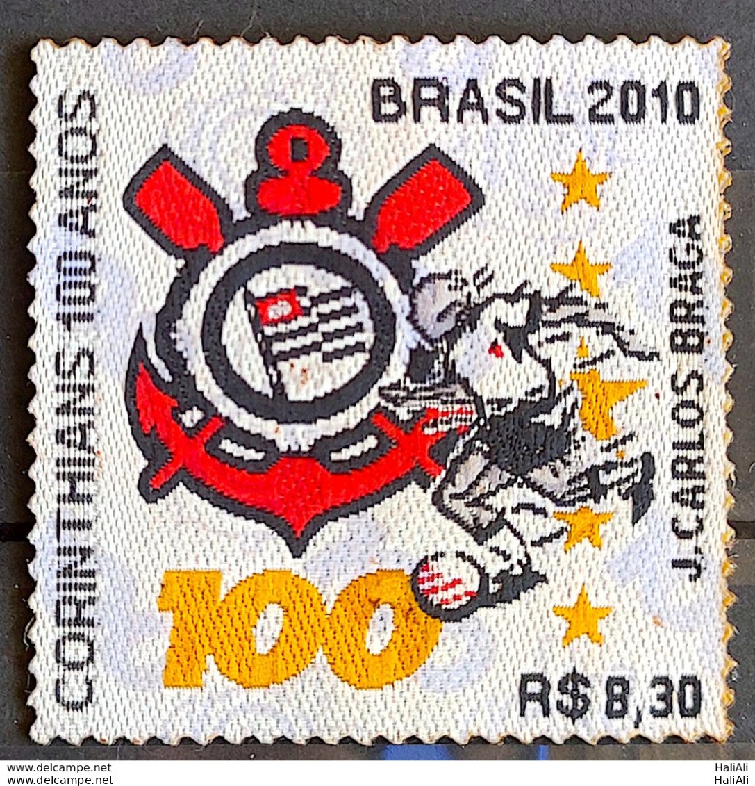 C 3028 Brazil Stamp Corinthians Fabric Football 2010 - Ungebraucht