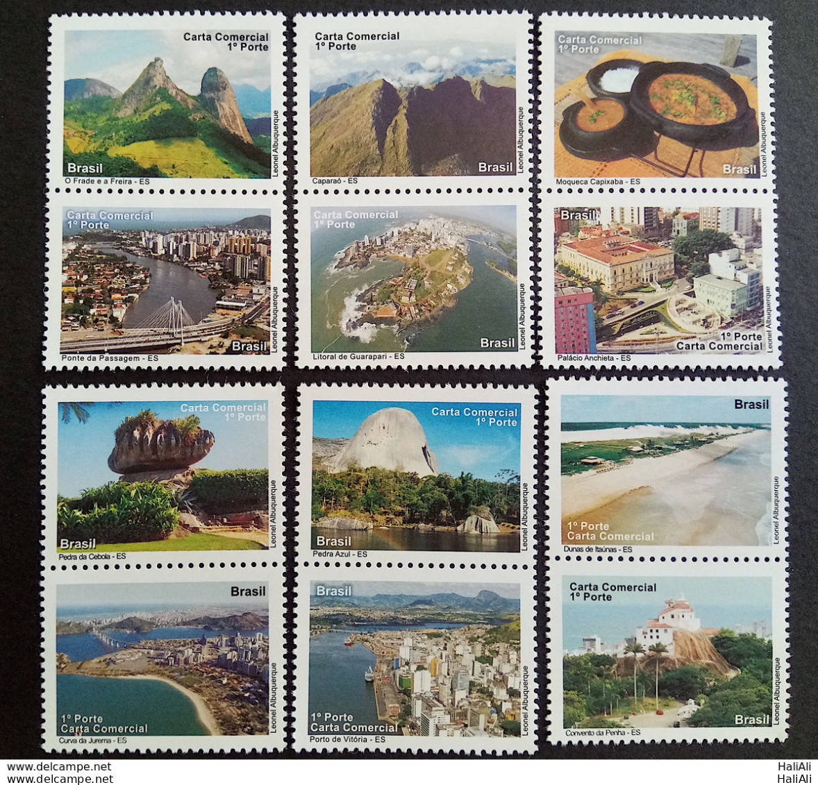 C 3015 Brazil Depersonalized Stamp Tourism Espirito Santo 2010 Complete Series - Personnalisés