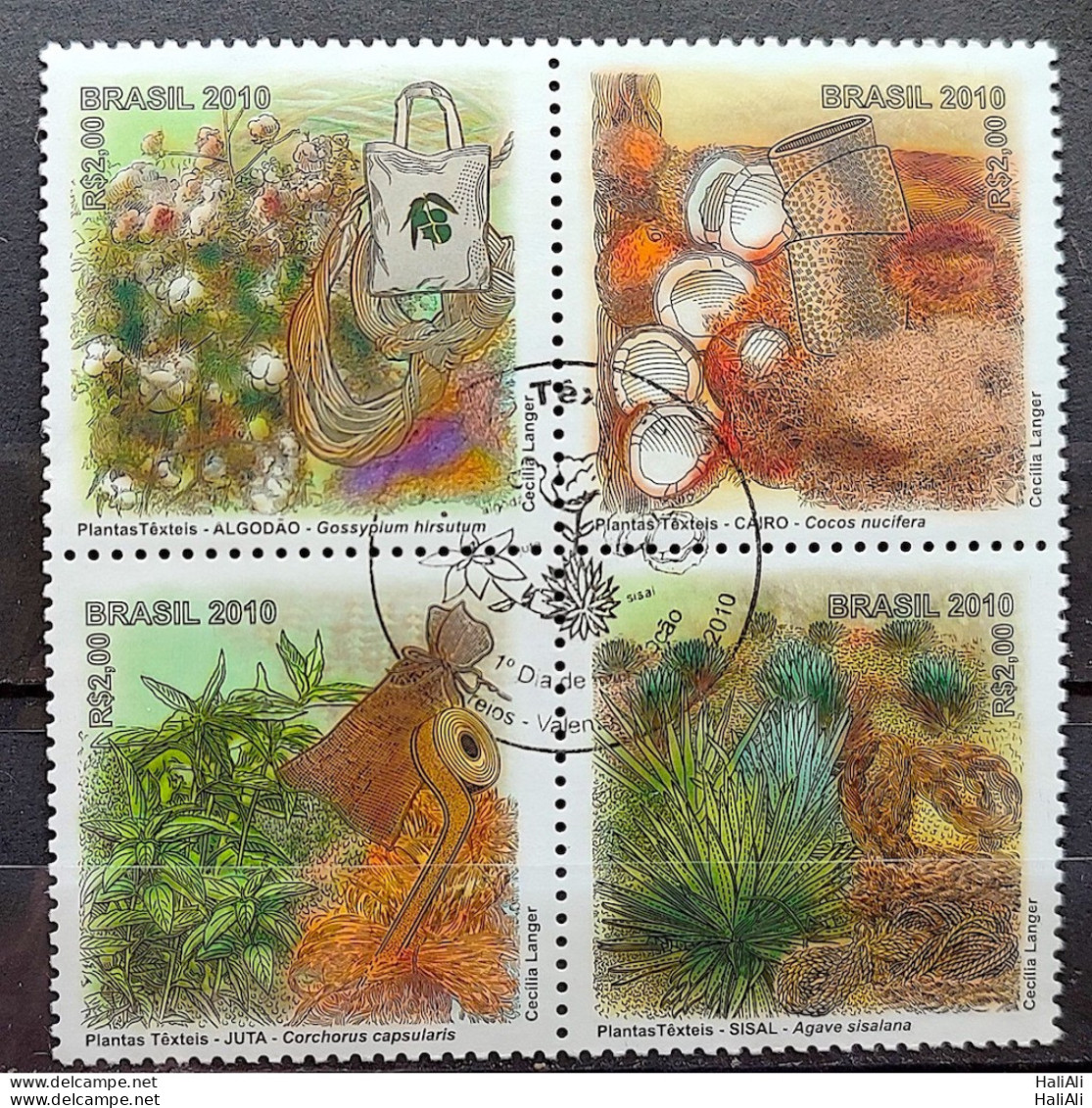 C 3011 Brazil Stamp Textile Plants Sisal Cotton Cairo Jute 2010 CBC BA - Ungebraucht