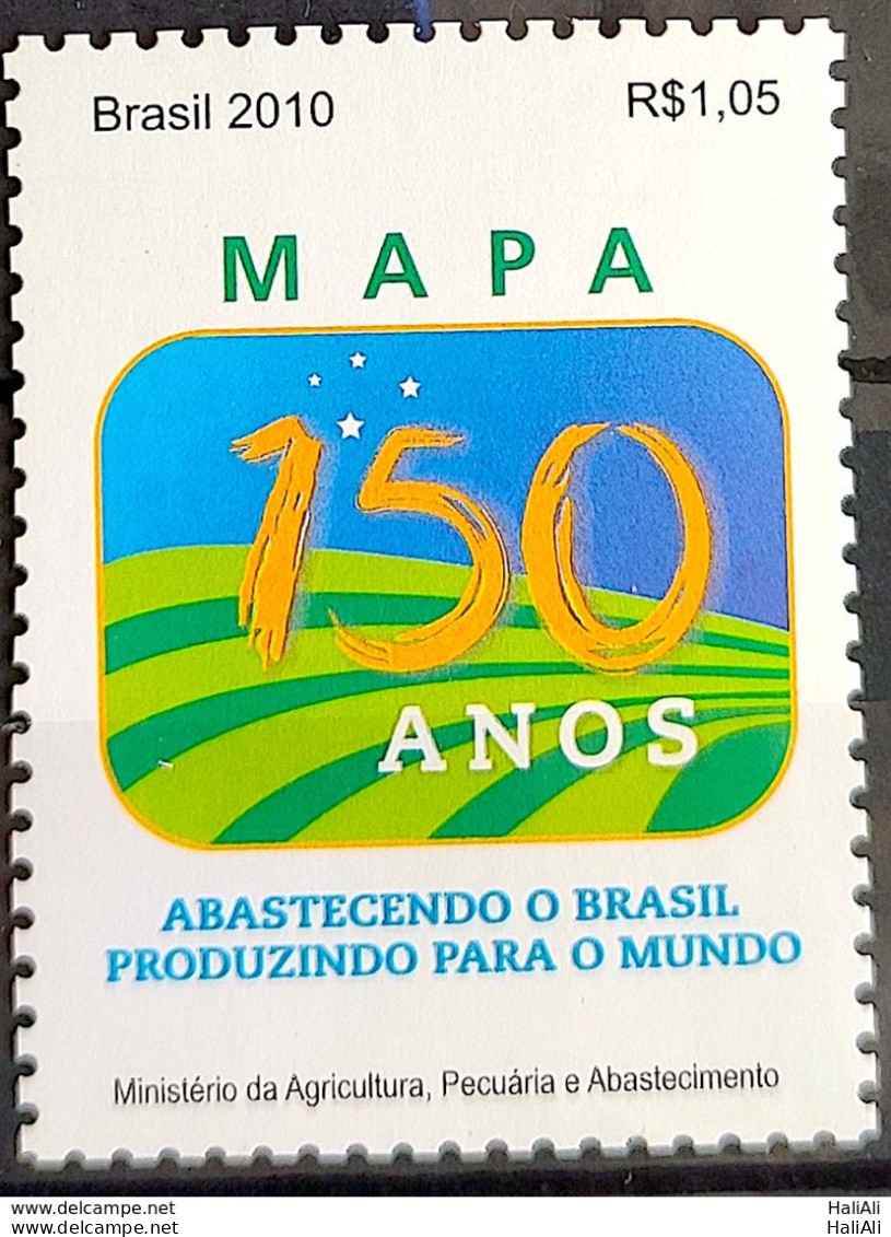 C 3002 Brazil Stamp 150 Years Ministry Of Agriculture And Livestock 2010 - Nuovi