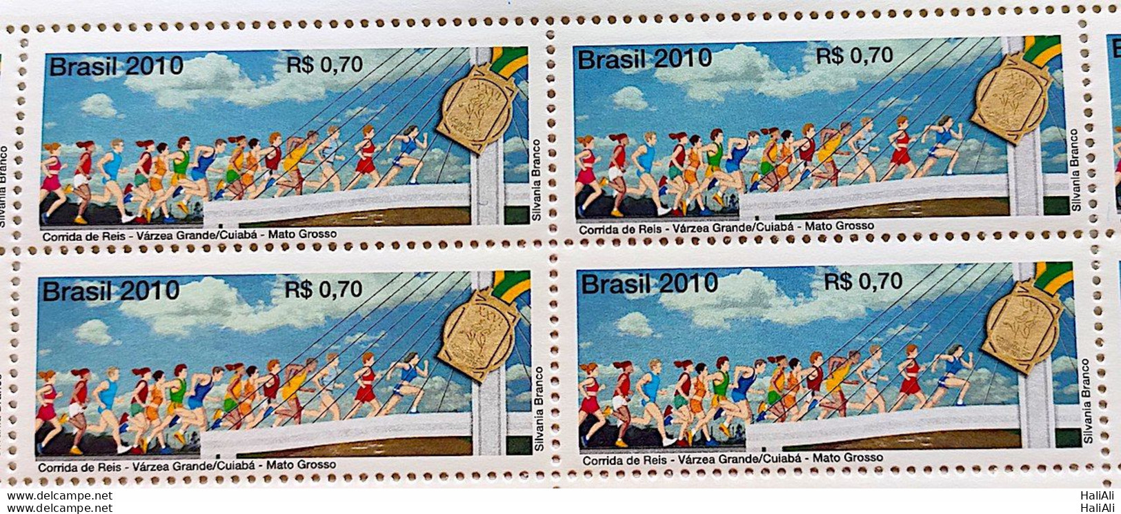 C 2939 Brazil Stamp Corrida De Reis Varzea Grande Cuiaba Mato Grosso Bridge 2010 Block Of 4 - Unused Stamps