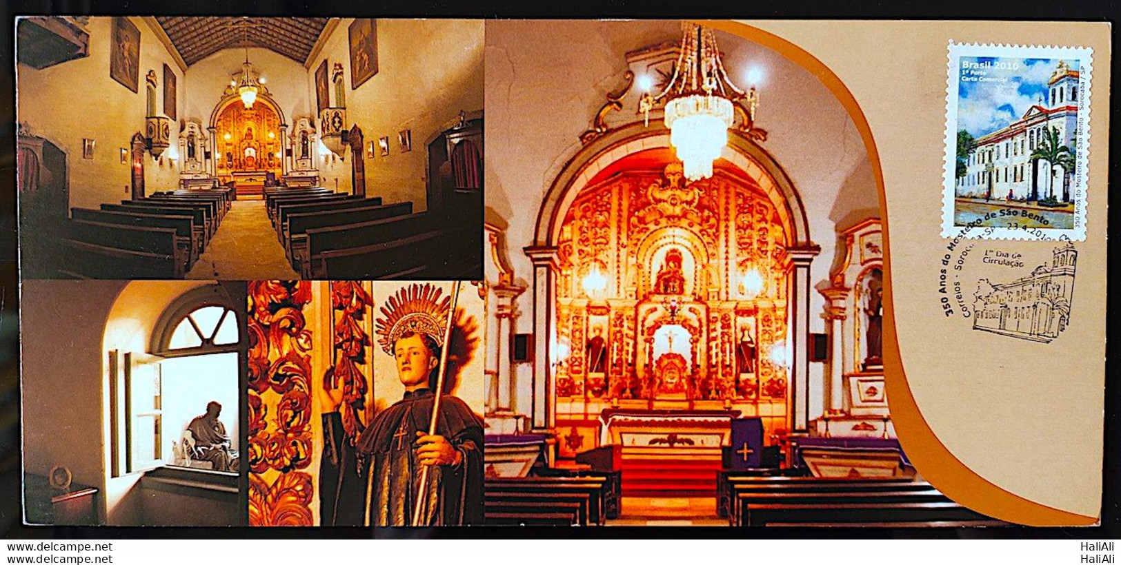 Brazil Maximum Card Monastery Sao Bento Sorocaba Postcard 2010 CBC SP 1 - Maximumkarten