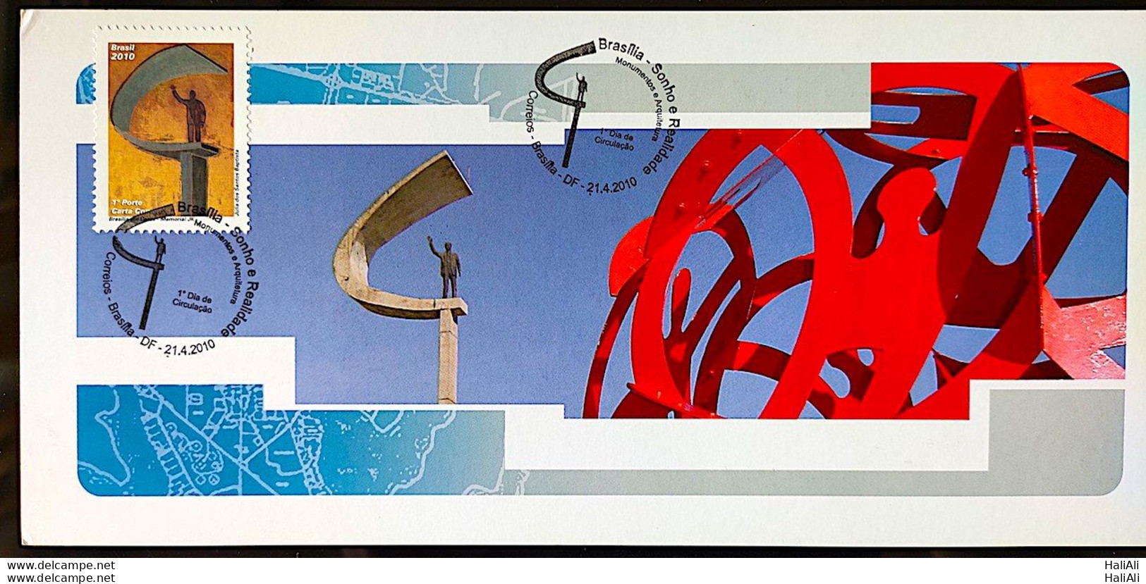 Brazil Maximum Card Brasilia Memorial JK Museum 2010 Postcard CBC DF - Cartoline Maximum