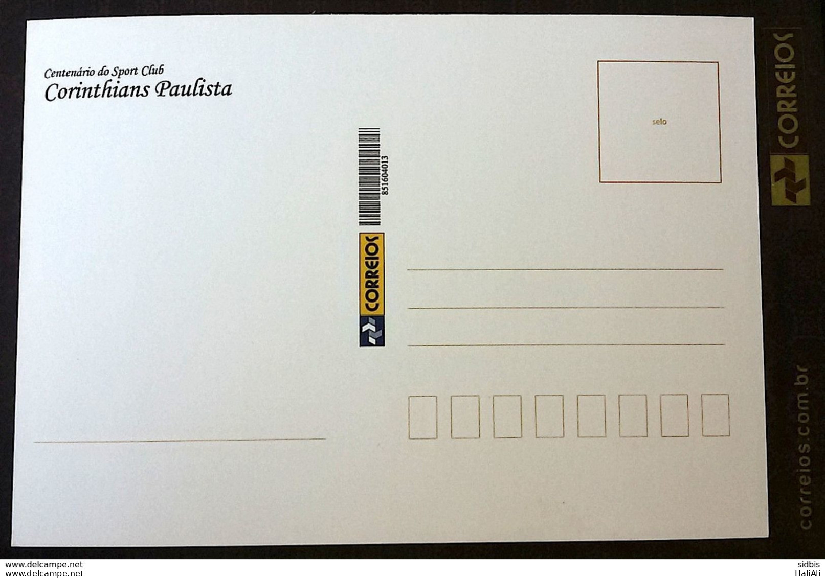 Brazil Postcard Corinthians Football 2010 Insignia - Maximum Cards