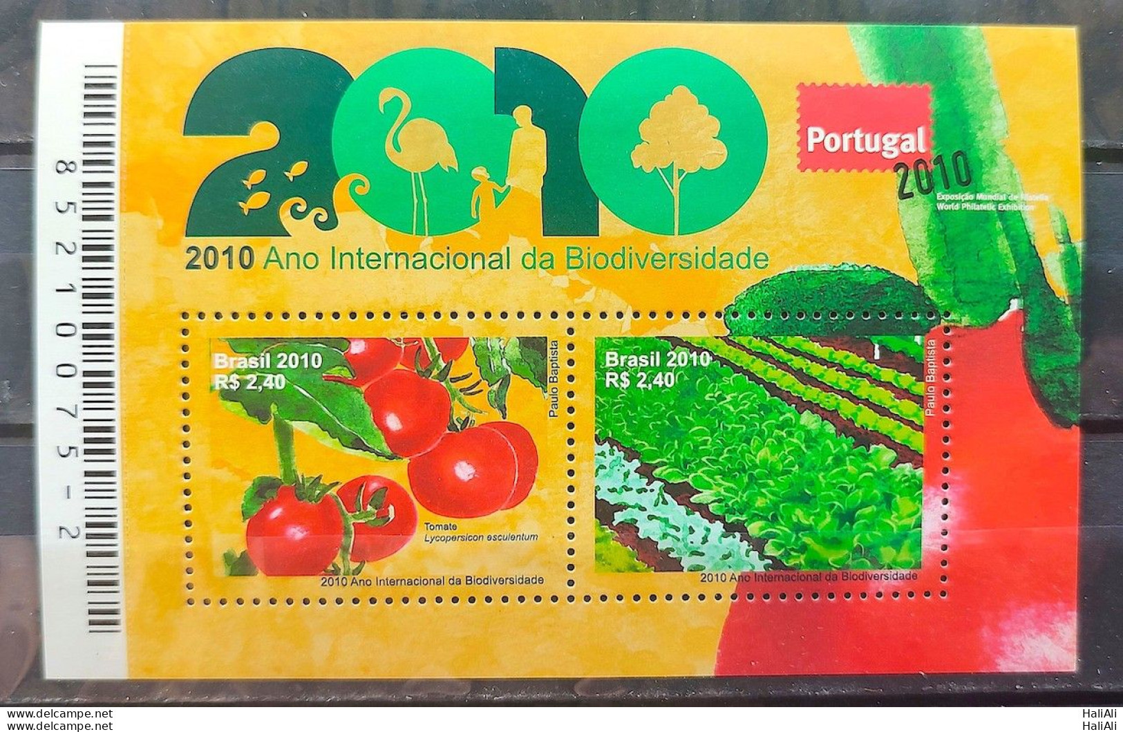 B 159 Brazil Stamp Biodiversity Portugal Tomato Garden 2010 - Neufs