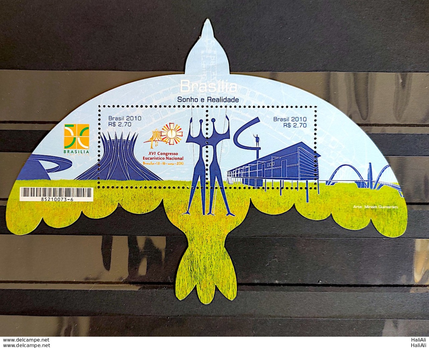 B 157 Brazil Stamp Brasilia Dream And Reality Eucharistic Congress Religion Architecture 2010 - Nuevos