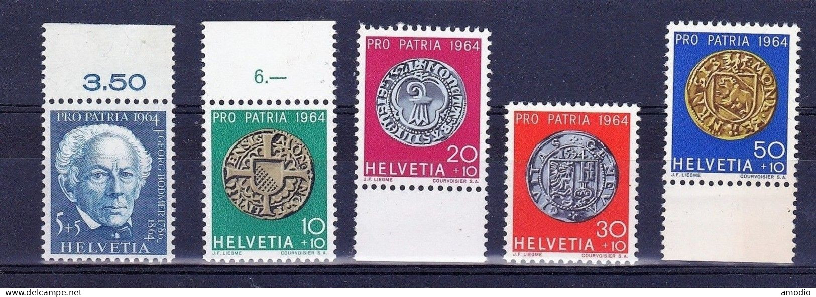 Suisse YT 730/4 Pro Patria Monnaie Suisse N** MNH - Nuevos