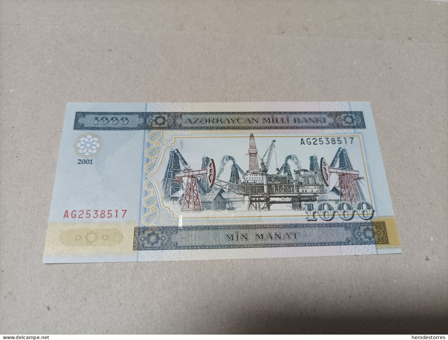 Billete Azerbaiyán 1000 Manat, Año 2001, UNC - Azerbaigian