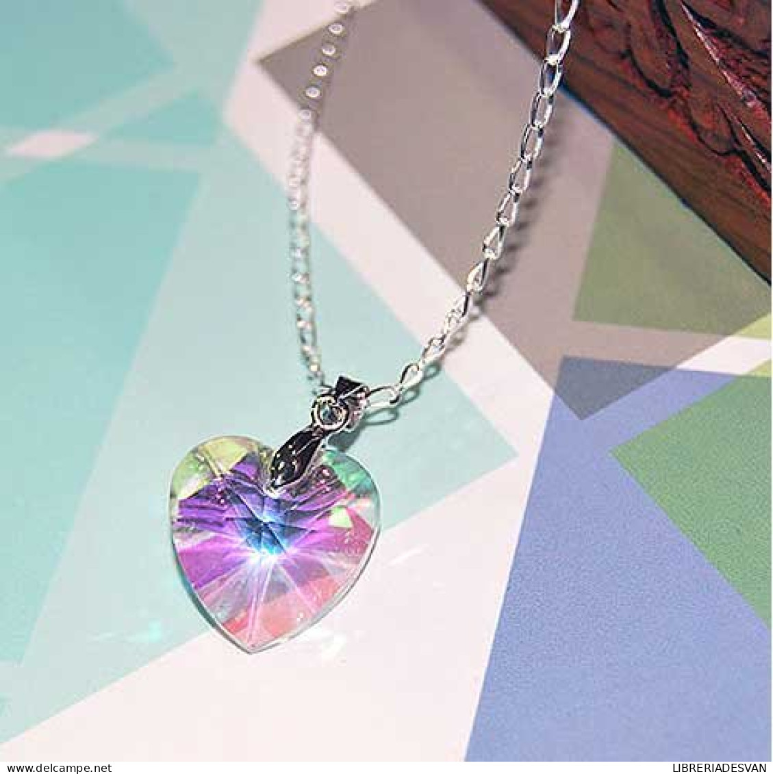 Colgante Corazon De Cristal Facetado AB 18 Mm - Sonnenbrillen