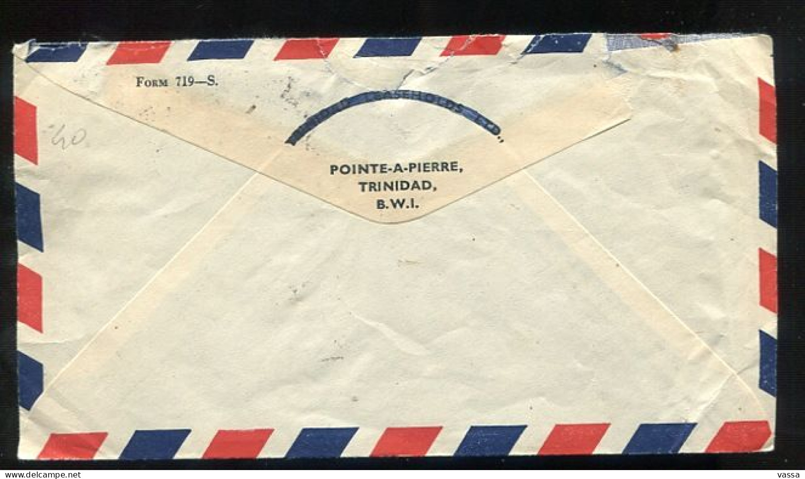 TRINIDAD & TOBAGO .Nice Air Mail Old Cover To France - Trinidad & Tobago (...-1961)