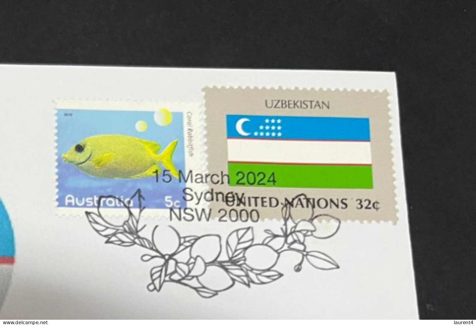 15-3-2024 (3 Y 7) COVID-19 4th Anniversary - Uzbekistan - 15 March 2024 (with Uzbekistan UN Flag Stamp) - Malattie