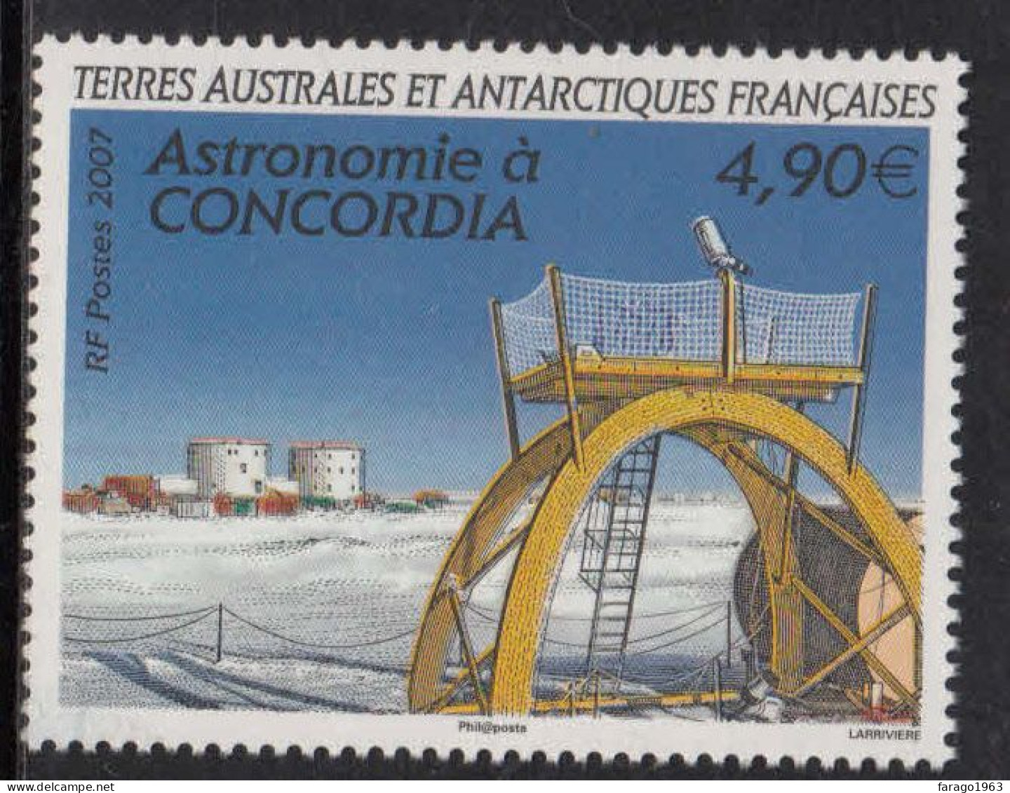 2007 French Southern And Antarctic Territory TAAF Astronomy Concordia Complete Set Of 1  MNH - Unused Stamps