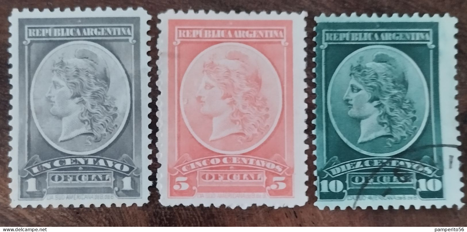 ARGENTINA - AÑO 1901 - Serie De Sellos Oficiales - Usados - Oficiales