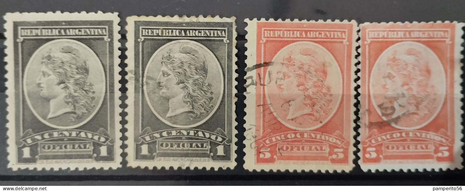 ARGENTINA - AÑO 1901 - Serie De Sellos Oficiales - Usados - Dienstmarken