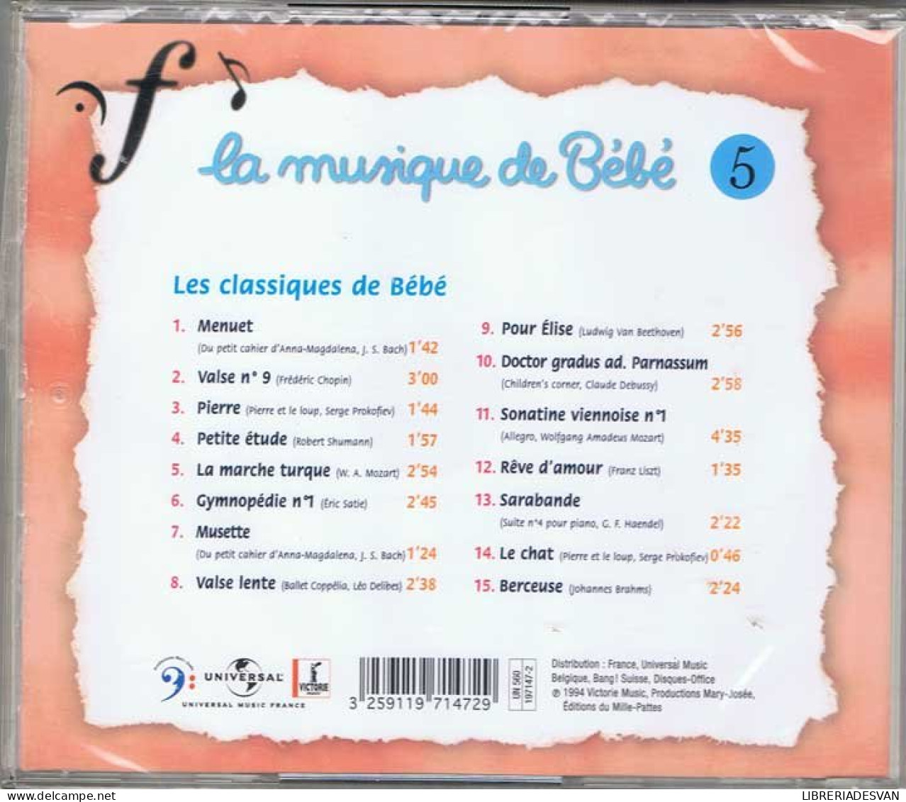 La Musique De Bebé Vol. 5 - Les Classiques De Bebé - Sonstige & Ohne Zuordnung