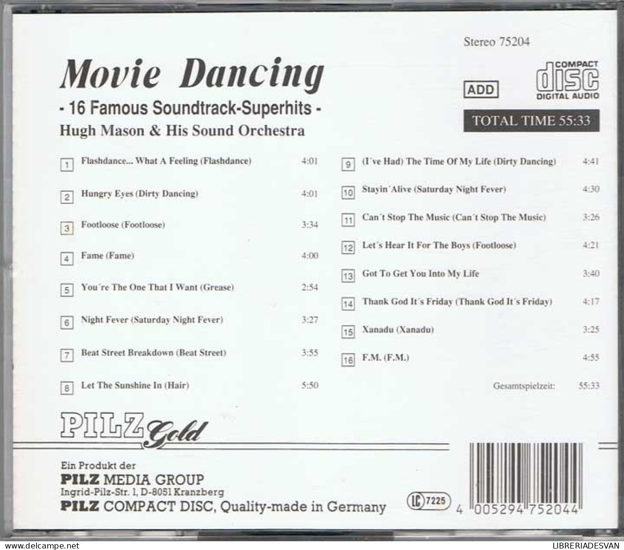 Movie Dancing. 16 Famous Soundtrack Superhits - Sonstige & Ohne Zuordnung