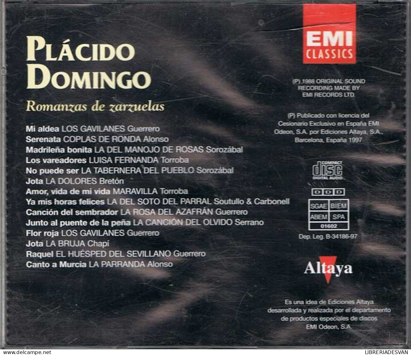 Plácido Domingo - Romanzas De Zarzuelas - Sonstige & Ohne Zuordnung