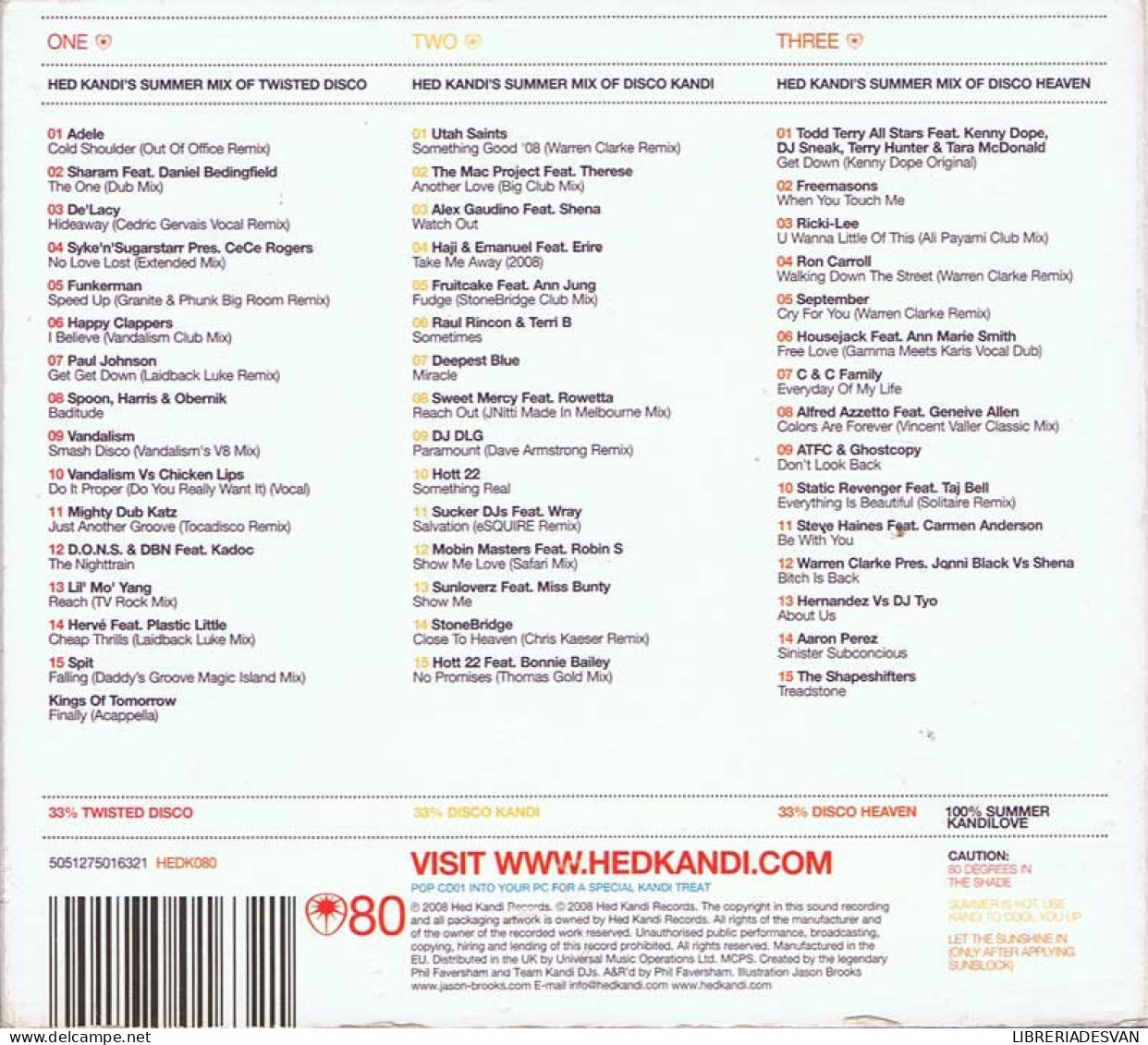 Hed Kandi The Mix: Summer 2008. Estuche Con 3 CD - Sonstige & Ohne Zuordnung
