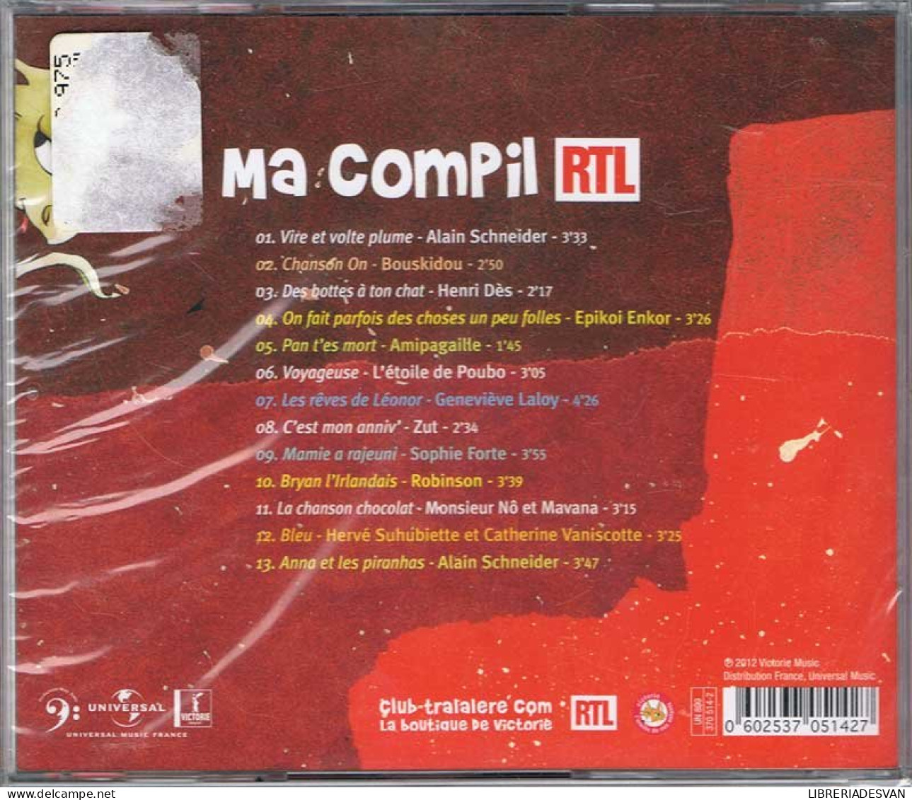 Ma Compil RTL. 13 Chansons Pour Enfants - Sonstige & Ohne Zuordnung