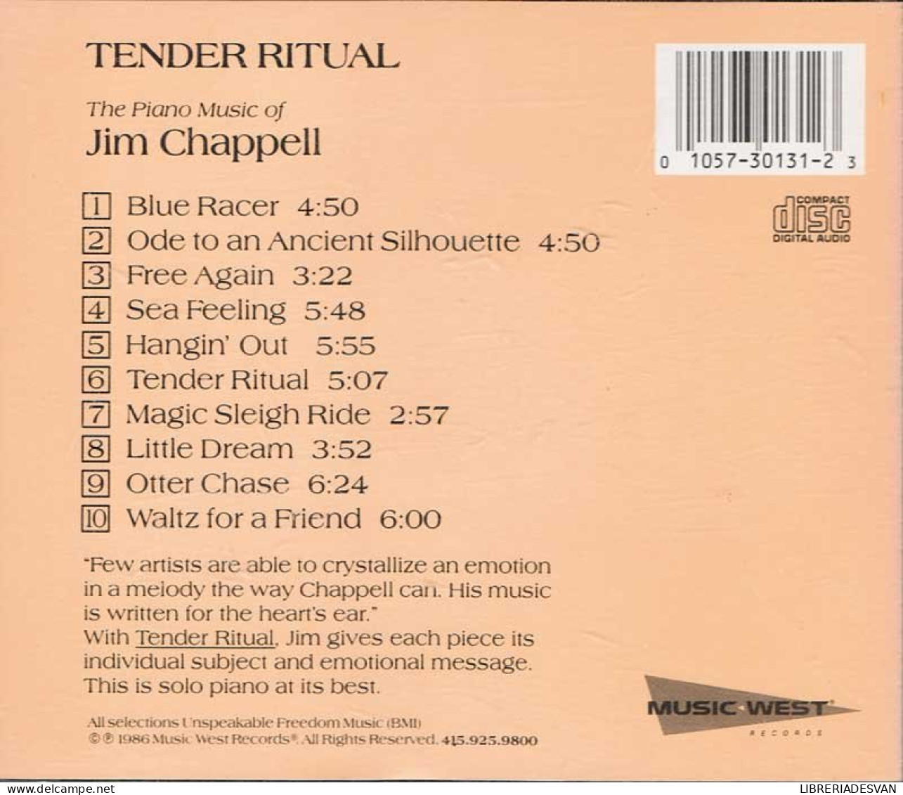 Jim Chappell - Tender Ritual. CD - Sonstige & Ohne Zuordnung