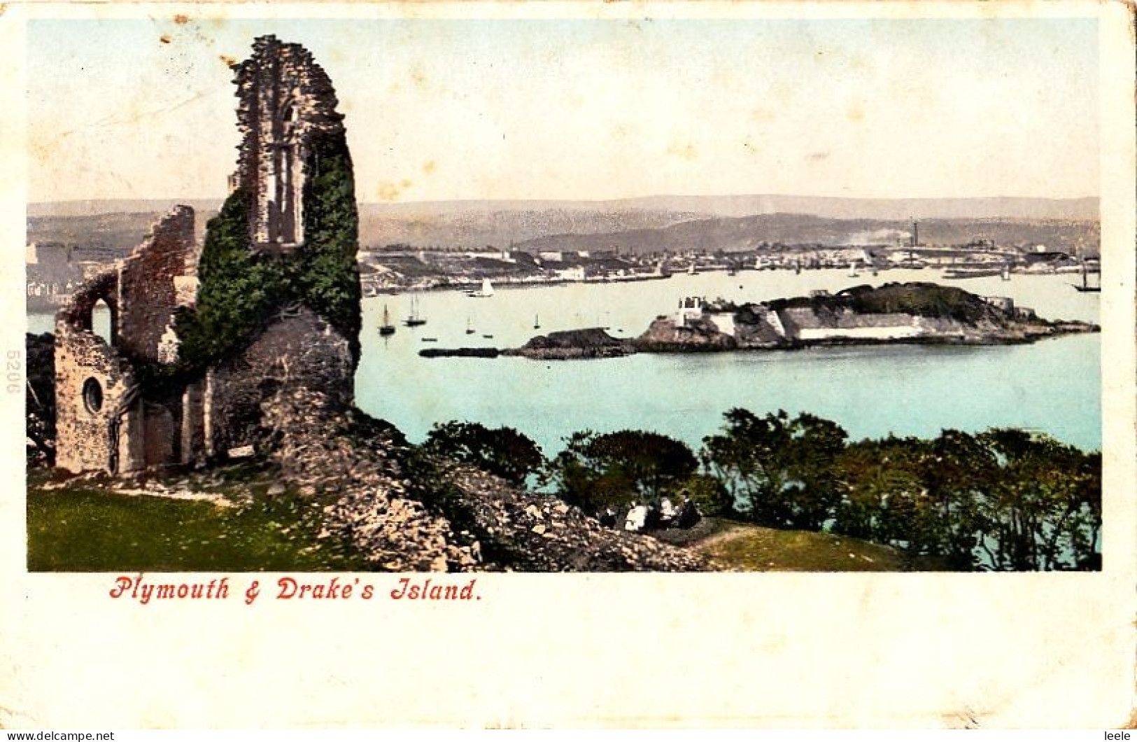 CE54.  Vintage Undivided Postcard. Plymouth And Drakes Island. Devon - Plymouth