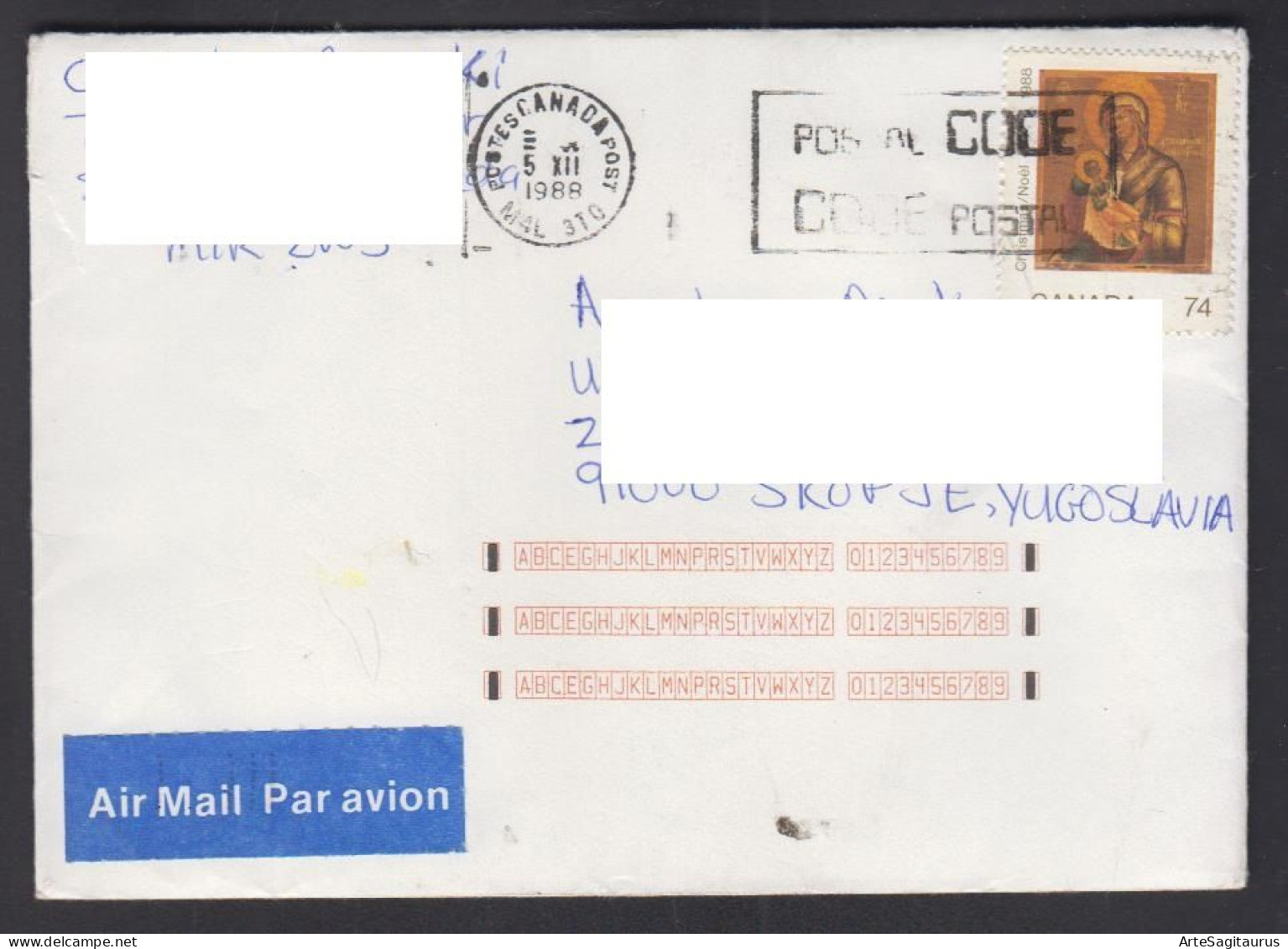 AUSTRALIA, COVER, REPUBLIC OF MACEDONIA, Religion, Seal Postal Code, Yugoslavia # - Religione