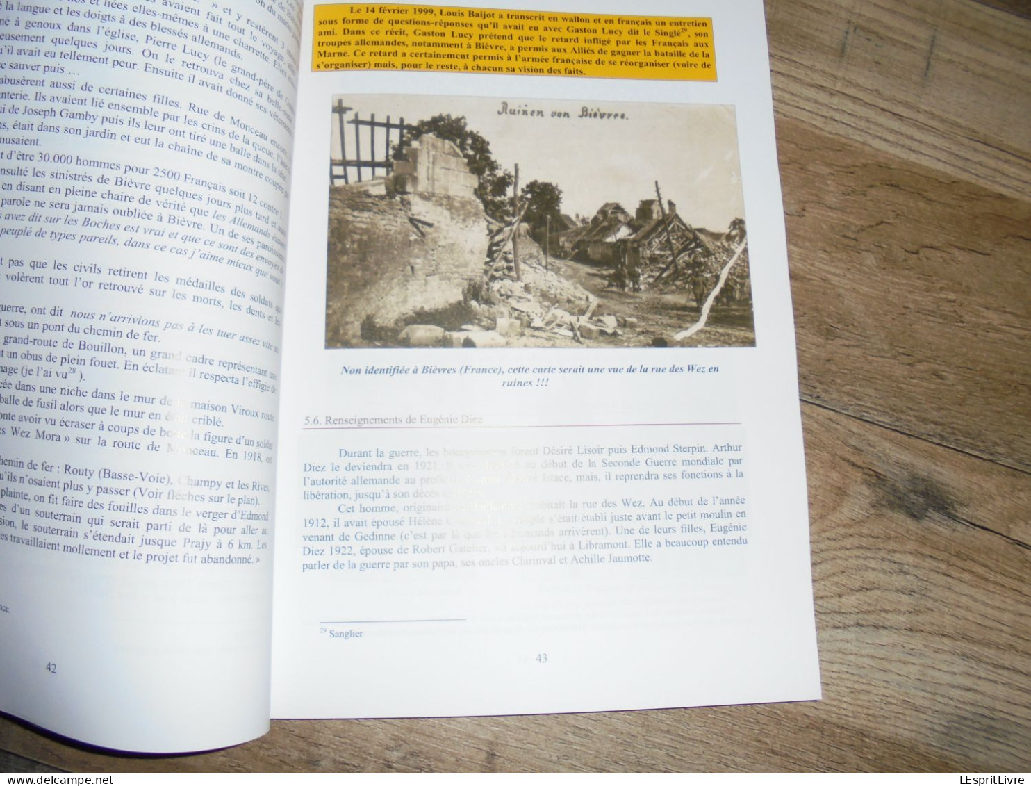 1914 1918 Quatre Années de Guerre 14 18 Baillamont Bièvre Graide Monceau Naomé Oisy Six Planes Bellefontaine Cornimont