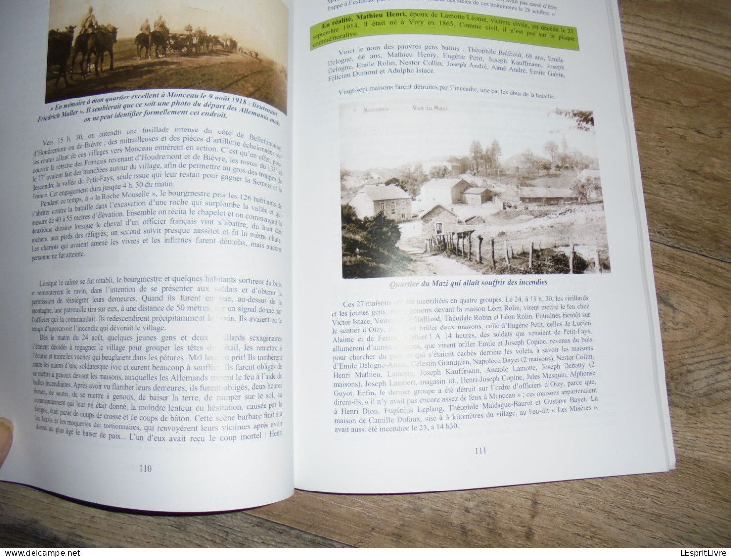 1914 1918 Quatre Années de Guerre 14 18 Baillamont Bièvre Graide Monceau Naomé Oisy Six Planes Bellefontaine Cornimont