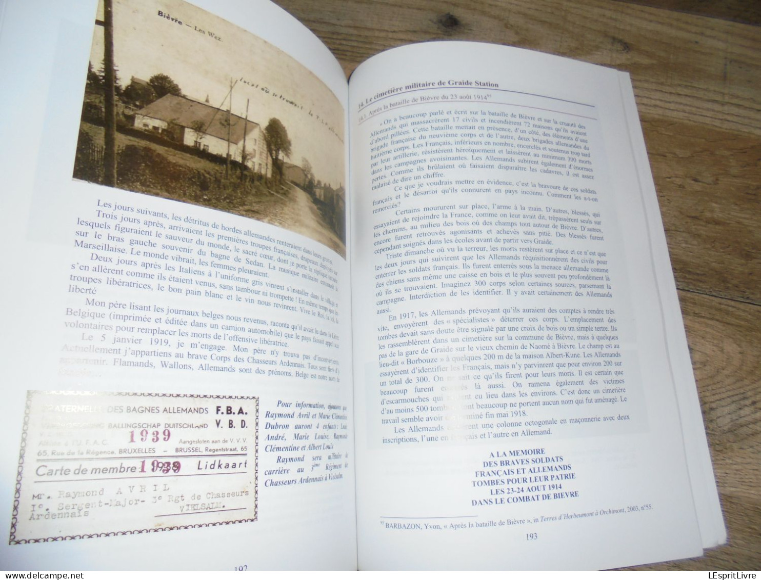 1914 1918 Quatre Années de Guerre 14 18 Baillamont Bièvre Graide Monceau Naomé Oisy Six Planes Bellefontaine Cornimont