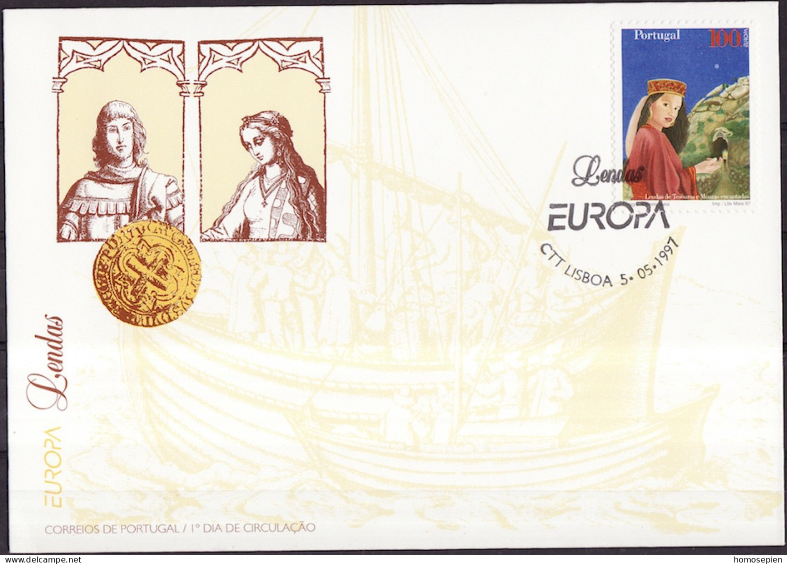 Portugal FDC 1997 Y&T N°2161 - Michel N°2183 - 100e EUROPA - FDC